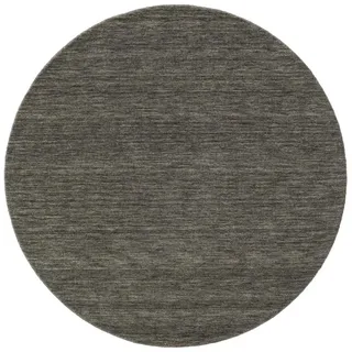 benuta Nest Wollteppich rund Jamal Grau ø 200 cm rund , Textil , Beton Optik , Rund , 200x200 cm , Gots , pflegeleicht , Teppiche und Böden, Teppiche, Schafwollteppiche