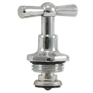 Ventiloberteil mit Knebel - poliert verchromt zu Auslaufventil 1/2''