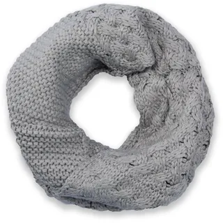 styleBREAKER Strickschal "Strick Loop mit Mustermix" 1 Stk., hellgrau