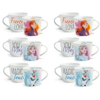 Home Disney Frozen Jumbo-Tassen, aus Porzellan, 400 cc, Tassen, Frühstück, Prinzessin, Anna, Elsa