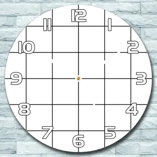 Wanduhr aus Glas Rund fi 30 Dame Minimalistisch Quarz Deko Schlafzimmer Büro