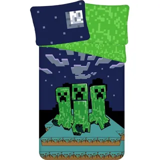 Minecraft Sssleep Tight Grün 140 x 200 cm + 70 x 90 cm
