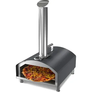 ACTIVA Pizzaofen Pellet Pizza Ofen Pelletofen Grill Grillofen zum Backen von Pizza, Holzkohle Pizzagrill
