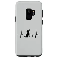 Hülle für Galaxy S9 Heartbeat Herzschlag Design Chihuahua Hund