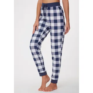 Vivance Dreams by Lascana Pyjamahose mit Allover-Druck, dunkelblau, weiß, kariert