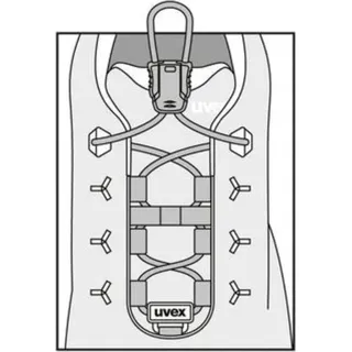 Uvex Elastiksenkel - Set für uvex 2 schwarz - Weiß