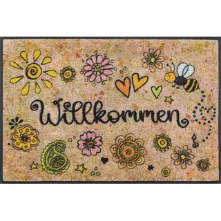 Bring Glück herein 50 x 75 cm beige