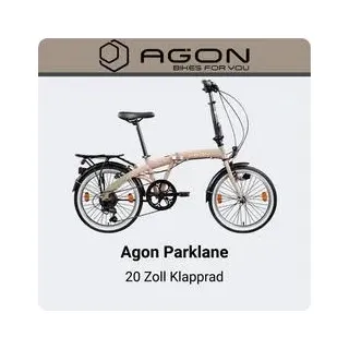 Agon Parklane 20 Zoll Klapprad Fahrrad beige - Beige