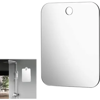 Duschspiegel,Rasierspiegel,Spiegel Dusche,Antibeschlagdesign,Geeignet Zum Duschen, Rasieren Und Schminken,Hergestellt Aus Schlagfestem PC-Material, Kann Es Ohne Bohren An Der Wand Befestigt Werden
