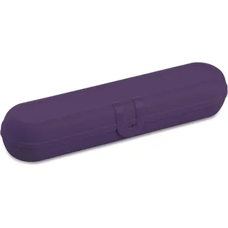 Koziol KLIKK Besteck-Etui ohne Besteck, Besteckbox to go, Outdoor Besteck-Behälter für Camping, Wiederverwendbare Besteck-Verpackung, Bestecktasche, Besteckdose, Strukturviolett
