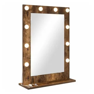 vidaXL Kosmetikspiegel mit Spiegel Geräucherte Eiche 70 x 50 x 18 cm