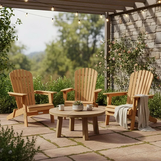 Juskys Liegestuhl Korfu Akazie klappbar 3er-Set , Naturfarben , Holz , 69x94x85 cm , Gartenmöbel, Gartensessel, Gartenstühle
