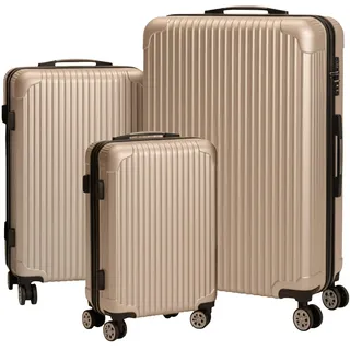 Relaxdays Kofferset 3-tlg. beige