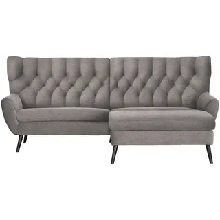Stylife Ecksofa , Taupe , Textil , Buche , vollmassiv , Uni , Ottomane rechts, L-Form , 237x165 cm , Typenauswahl, Stoffauswahl, seitenverkehrt erhältlich, Rücken echt, Armteil links, Armteil rechts , Wohnzimmer, Sofas & Couches, Wohnlandschaften, Ecksofas