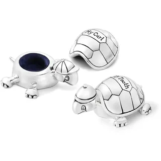 Zilverstad 6058261 Erste Zahndose Schildkröte 7.5 x 6.5 cm anlaufgeschützt, versilbert