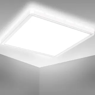 B.K.Licht LED Deckenlampe 1 Stk. eckig 29x29x3,5 cm weiß