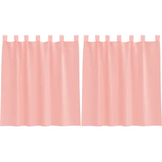 vidaXL Voile Vorhänge mit Schlaufen 2 Stk. Rosa 140x140 cm