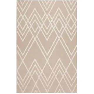 Esprit Outdoorteppich , Creme, Weiß , Textil , Raute , rechteckig , 200x290 cm , Textiles Vertrauen - Oeko-Tex® , für Fußbodenheizung geeignet, in verschiedenen Größen erhältlich, feuchtraumgeeignet, pflegeleicht, leicht zusammenrollbar , Teppiche und Böden, Teppiche, Outdoorteppiche