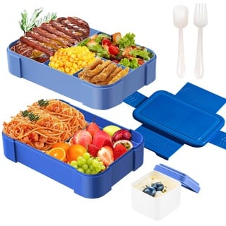 Brotdose Kinder mit Fächern, 1550ml Bento Box Lunchbox für Kinder Erwachsene,Auslaufsicher Bento Box mit 6 Fächern, Vesperdose Frühstücksbox für Kinder Kindergarten Schule,Mikrowelle/spülmaschinenfest