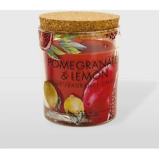 La Briantina Duftkerze mit Glas CAN04760A, Brenndauer 20 Stunden, Duft Granatapfel und Zitrone