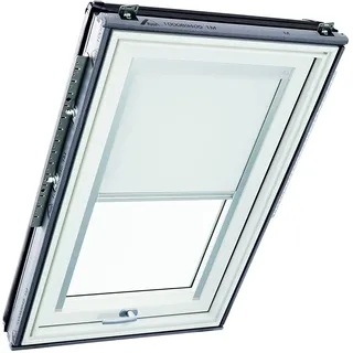 Original Roto Verdunkelungsrollo ZRV - Nahezu vollständige Verdunkelung - Führungsschiene Silber - Dachfenster Baureihe Designo R6/R8, i8 und Classic 64/84 - Größe 094/160 | 09/16 - Stofffarbe Weiß