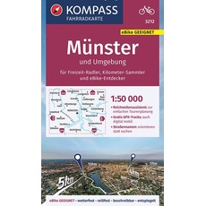KOMPASS Fahrradkarte 3212 Münster und Umgebung mit Knotenpunkten 1:50.000