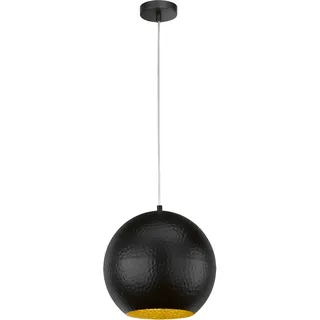 Fischer & Honsel Mylon 1-flg. 140 cm rund schwarz/gold