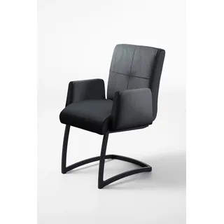 exxpo - sofa fashion Freischwinger Affogato Kunstleder schwarz