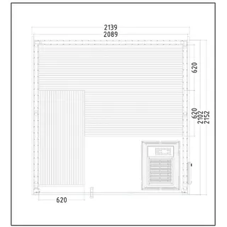 Harvia Panorama Small Elementkabine aus Fichte
