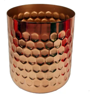 Leaf Blumenkübel aus Metall, Wabenmuster, Verschiedene Materialien, 18 cm