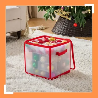 Aufbewahrungsbox für Weihnachtskugeln mit verstellbaren Trennwänden