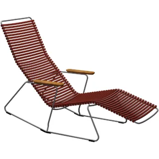 HOUE CLICK Sunrocker Liegestuhl Bambusarmlehnen Stahlgestell