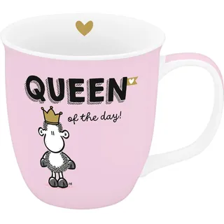 Sheepworld Tasse Queen of the day | kleine Kaffeetasse mit Spruch, Porzellan, 32 cl | Geschenk für Sie, Freundin, Schwester, Kollegin | 74725