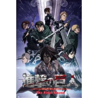 Grupo Erik Poster Attack on Titan The Final Season Kunstdruck - Deko Wohnzimmer oder Deko Schlafzimmer - Deko Zimmer - Größe 61 x 91 - Offizielle Lizenz