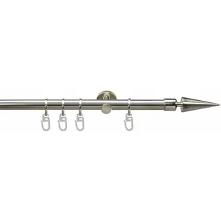 Gardinenstange LIEDECO "Mailand" Gr. 3, silber (edelstahlfarben), L:200cm Ø:16mm, Metall, Gardinenstangen, Gardinenstange