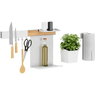 Tesa Küchen-Organizer Kombi-Set L weiß aus Kunststoff - Weiß