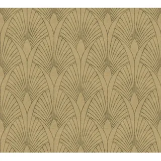 AS-Creation Vliestapete New Walls Art Deco Matt Leicht Strukt. Gold Beige FSC®
