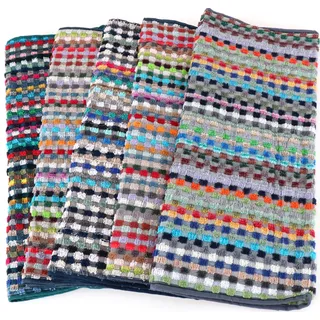 2x Handtücher Kracht Frottee Restgarn Tücher Gruben Handtuch Classic Bunt Bad