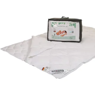 allsana TENCEL® Klimafaser 4- Jahreszeiten Steppbett 135x200 cm | variable Allergiker Lyocell Bettdecke | waschbar bei 60°C | atmungsaktive Decke mit Naturfaser bei Allergie | Qualität made in Germany