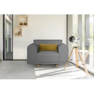 OTTO home Loveseat Maroon Sessel Polyester 125 x 82 x 96 cm Grau mit Kissen