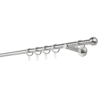 MYDECO Vorhangstange Ball 1-läufig Ø 20 mm 190 cm Silber
