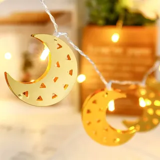 1.5M Ramadan Dekorationen Lichterketten Islam Eid Mubarak Deko Lichterkette Batteriebetrieben Party Geschenke