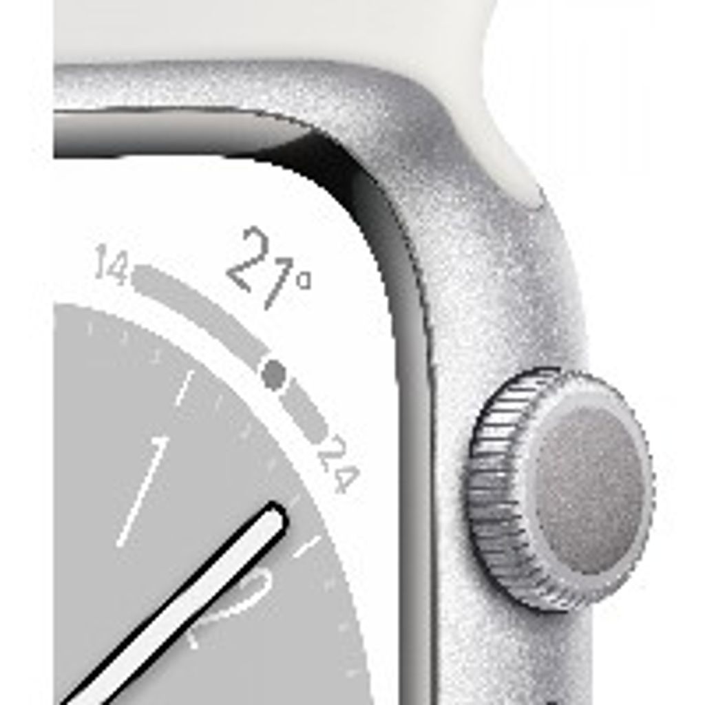 Bild von Watch Series 8 GPS 41 mm Aluminiumgehäuse silber, Sportarmband weiß