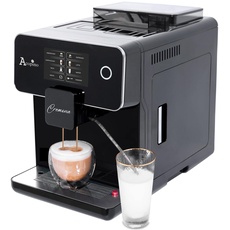 Acopino Cremona One Touch Kaffeevollautomat und Espressomaschine mit Milchsystem,Cappuccino und Espresso auf Knopfdruck farbiges Touch Display