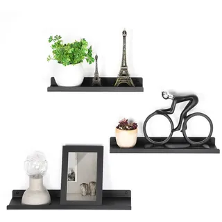 Songmics Wandboard 3er Set Schwarz