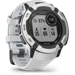 Garmin Instinct 2X Solar BT 50 mm Polymergehäuse weiß Silikonarmband weiß One Size
