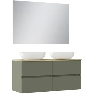 Baikal Duo, Holz Keramik Glas Melamin, 16 mm, Moosgrün, 60+60 cm