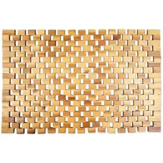 WohnDirect Badematte AKAZIENHOLZ Natur 40 x 60 cm - Braun