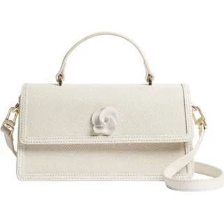 Ted Baker Handtasche Umhängetasche Audris Canvas Rose Hardware Elongated Bag Ecru creme - Beige