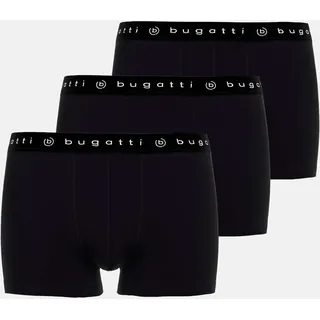 Slip BUGATTI "Mailand", Herren, Gr. 6L, schwarz (schwarz, dunkel, uni), Single Jersey, Obermaterial: 95% Baumwolle, 5% Elasthan, unifarben, körpernah, Unterhosen Slip, breiter Bund, mit Logo, atmungsaktiv, Baumwollmix, eng
